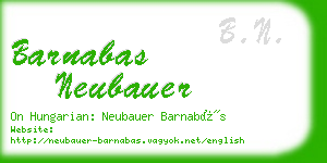 barnabas neubauer business card